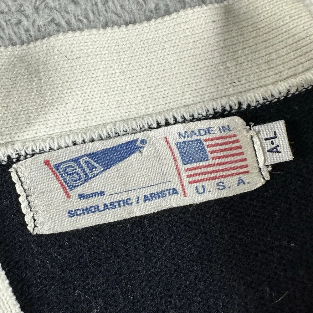 Vintage Scholastic‎ Arista Sweater A-M Varsity Cardigan Button Front USA #2003